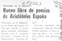Nuevo libro de poesías de Aristóteles España.