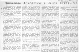 Homenaje académico a Jaime Eyzaguirre