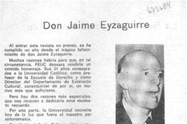 Don Jaime Eyzaguirre.