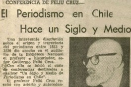 El periodismo en Chile hace un siglo y medio.