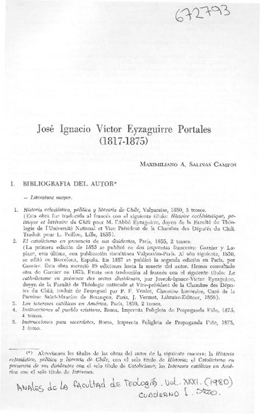 José Ignacio Víctor Eyzaguirre Portales