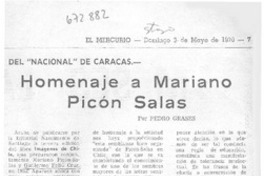 Homenaje a Mariano Picón Salas
