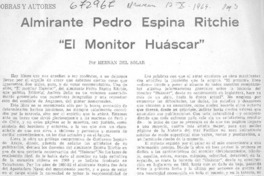 Almirante Pedro Espina Ritchie "El monitor Huáscar"