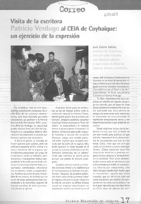 Visita de la escritora Patricia Verdugo al CEIA de Coyhaique: un ejercicio de la expresión.