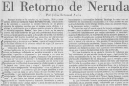 El retorno de Neruda