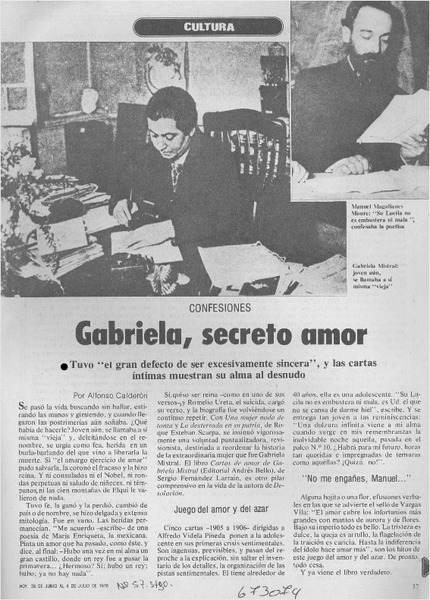Gabriela, secreto amor