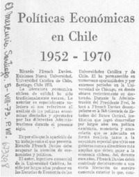 Políticas económicas en Chile 1952-1970