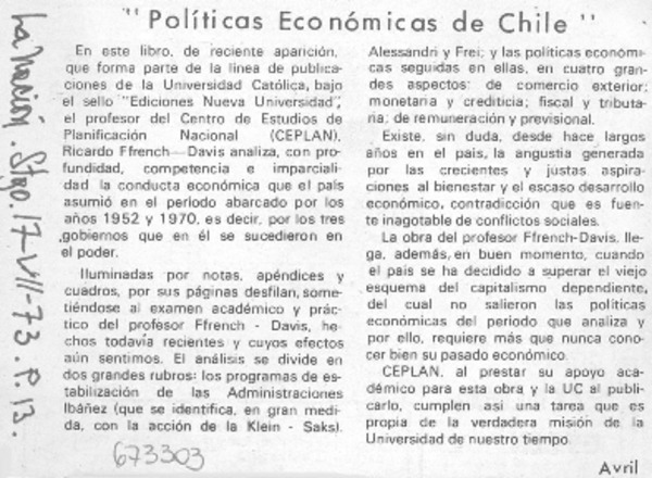 Políticas económicas en Chile