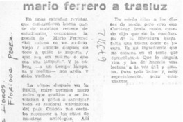 Mario Ferrero a trasluz.
