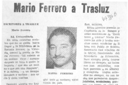 Mario Ferrero a trasluz
