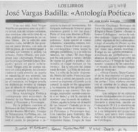 José Vargas Badilla: "Antología poética"