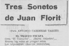 Tres sonetos de Juan Florit