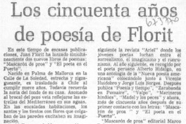 Los cincuenta años de poesía de Florit