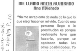 Me llamo Anita Alvarado.