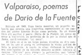 Valparaíso, poemas de Dario de la Fuente