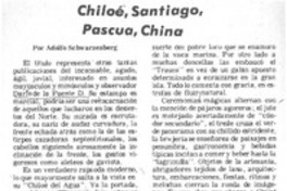 Chiloé, Santiago, Pascua, China
