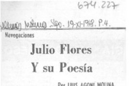 Julio Flores y su poesía