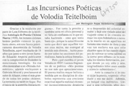 Las incursiones poéticas de Volodia Teitelboim