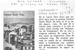 Valparaíso y otras almas.