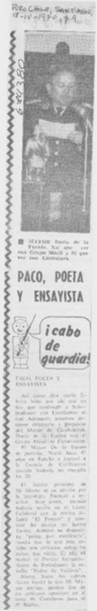 Paco, poeta y ensayista.