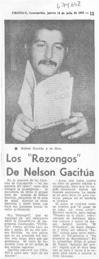 Los "Rezongos" de Nelson Gacitúa.