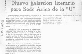 Nuevo galardón literario para Sede Arica de la "U".