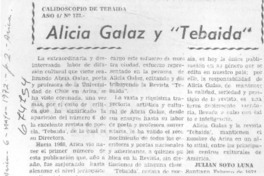 Alicia Galaz y "Tebaida"