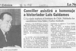 Canciller asistirá a homenaje a historiador Luis Galdames.