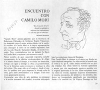 Encuentro con Camilo Mori