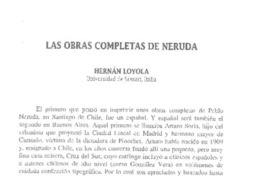 Las obras completas de Neruda