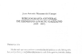 Bibliografía general de Ernesto Livacic Gazzano