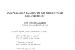 ¿Qué pregunta El libro de las preguntas de Pablo Neruda?