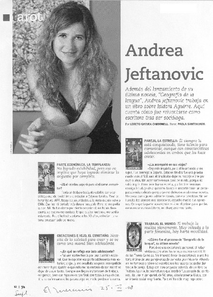 Andrea Jeftanovic (entrevista)