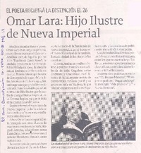 Omar Lara: Hijo Ilustre de Nueva Imperial