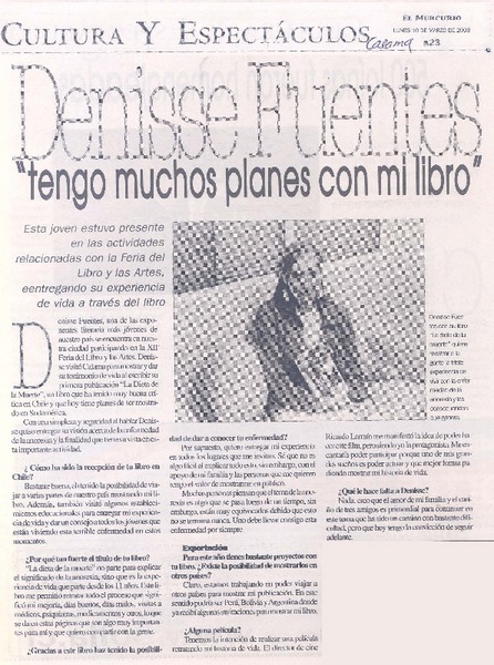 Denisse Fuentes "tengo muchos planes con mi libro" (entrevista)