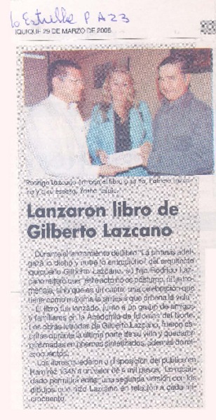 Lanzaron libro de Gilberto Lazcano