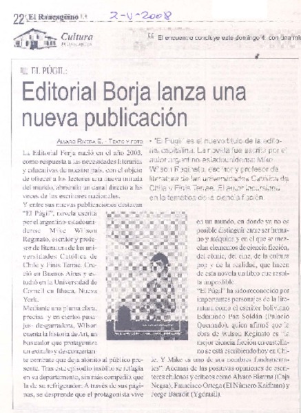 Editorial Borja lanza una nueva publicación