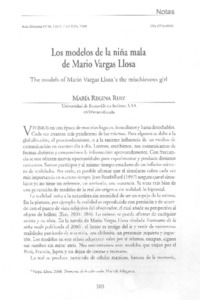 Los modelos de la niña mala de Mario Vargas Llosa
