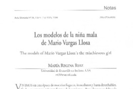 Los modelos de la niña mala de Mario Vargas Llosa