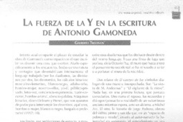 La fuerza de la Y en la escritura de Antonio Gamoneda