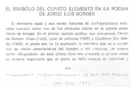 El símbolo del cuarto elemento en la poesía de Jorge Luis Borges