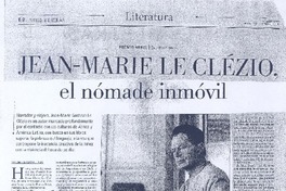 Jena-Marie Le Clézio, el nómade inmóvil