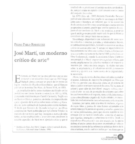 José Martí, un moderno crítico de arte