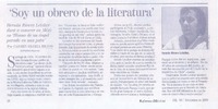 "Soy un obrero de la literatura"