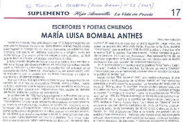María Luisa Bombal Anthes.