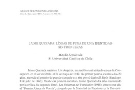 Jaime Quezada: líneas de fuga de una identidad din fronteras