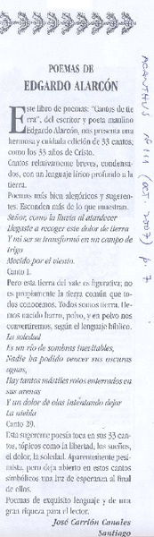 Poemas de Edgardo Alarcón