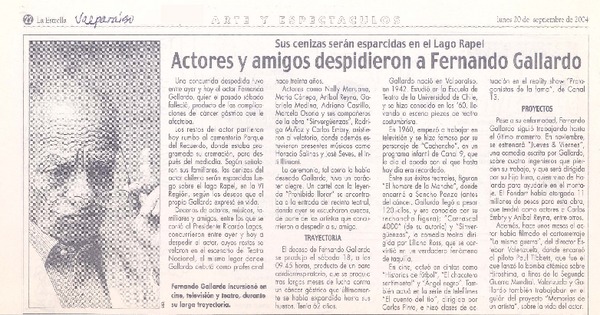 Actores y amigos despidieron a Fernando Gallardo