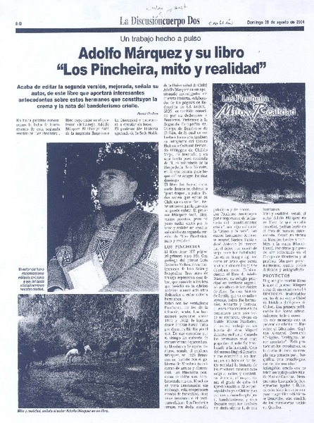 Adolfo Márquez y su libro "Los pincheira, mito y realidad