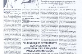 "Cierta prensa peruana genera un espíritu bélico"